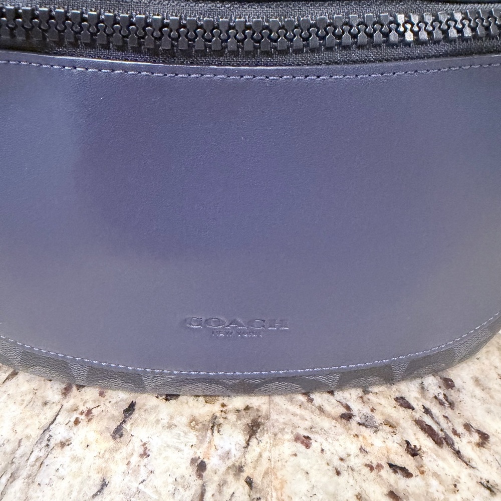 NWT Large Coach Warren Colorblock Leather and Signature Canvas Belt Bag - Picture 5 of 16